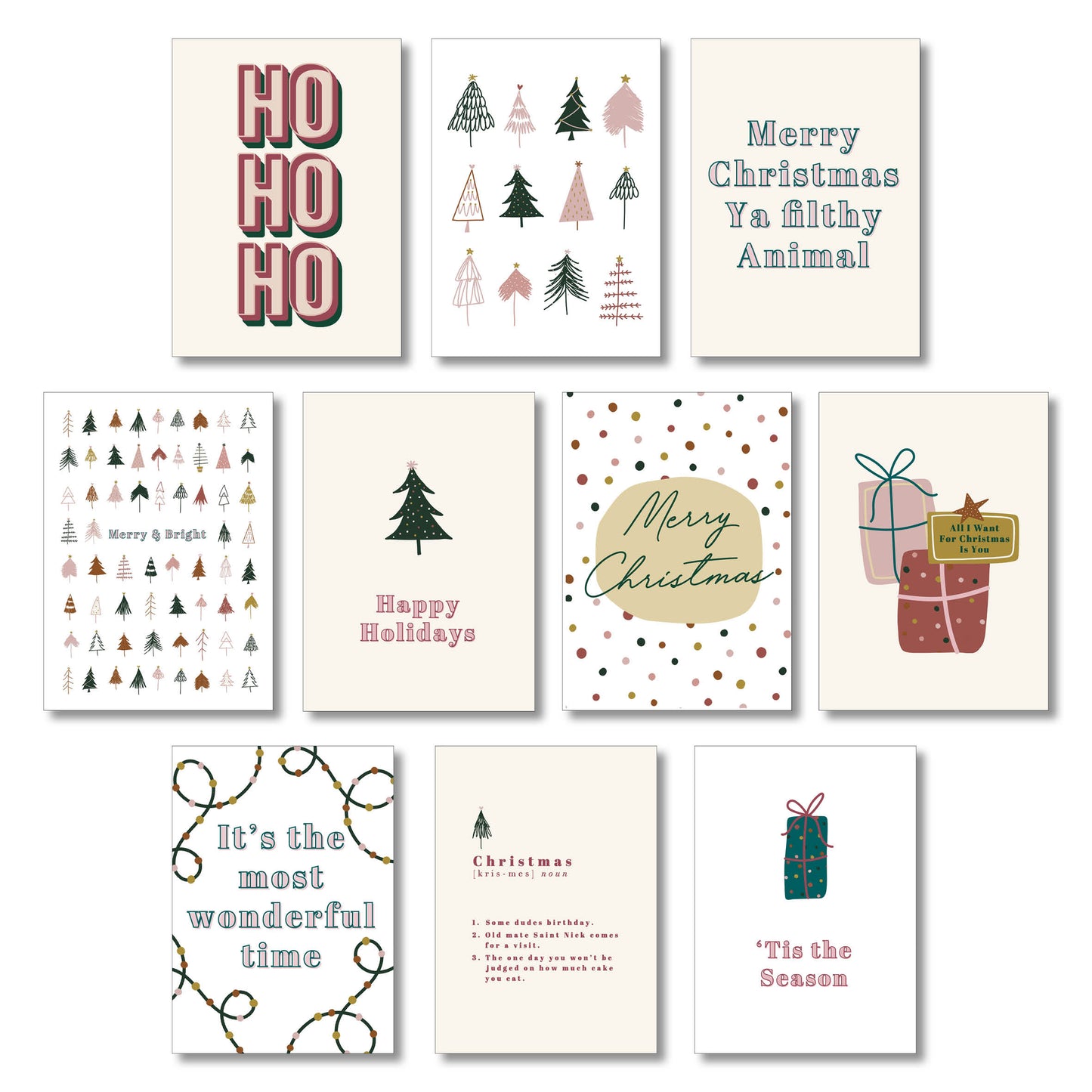 Christmas 10 Pack Cards
